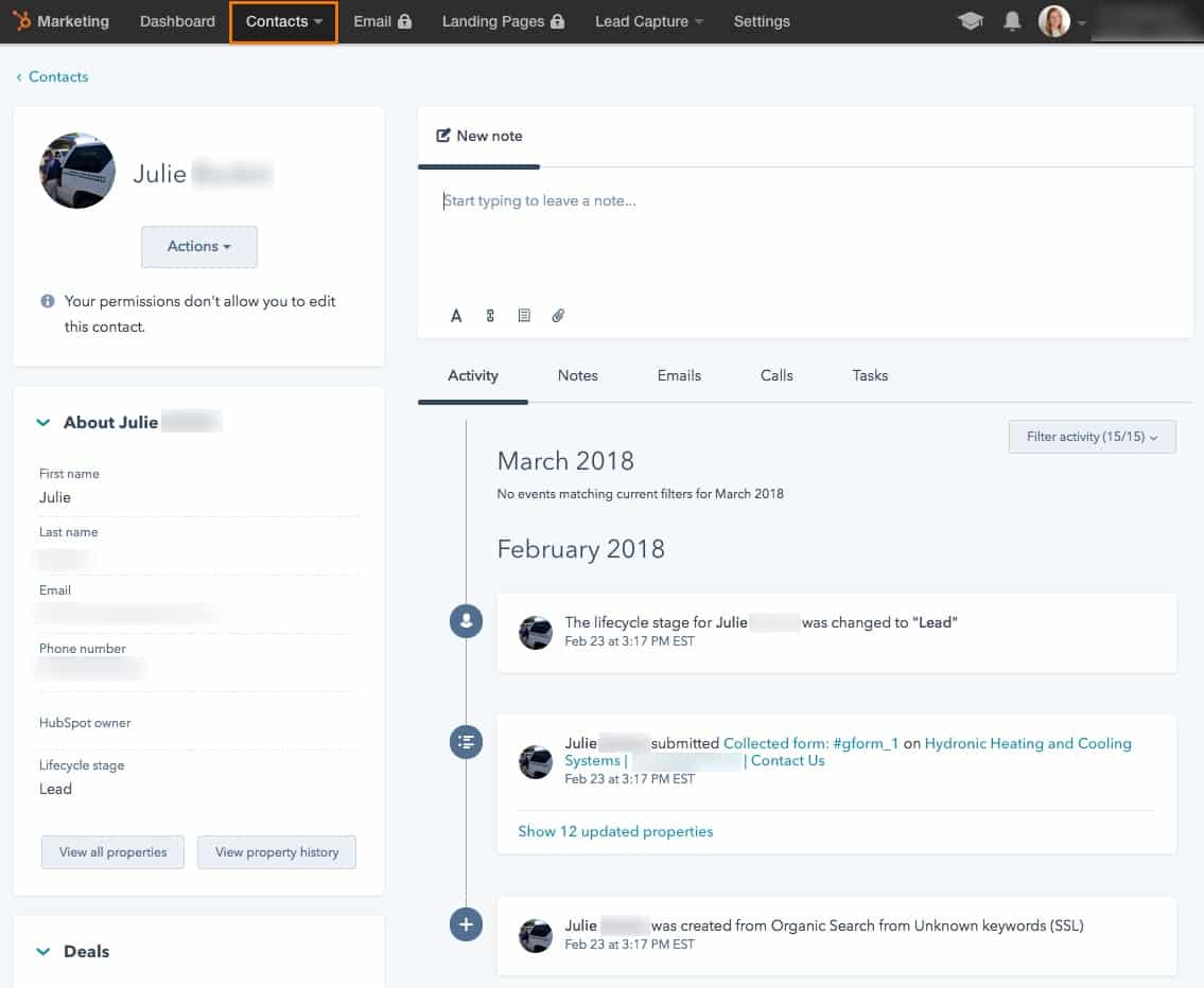 HubSpot Contact insights setup