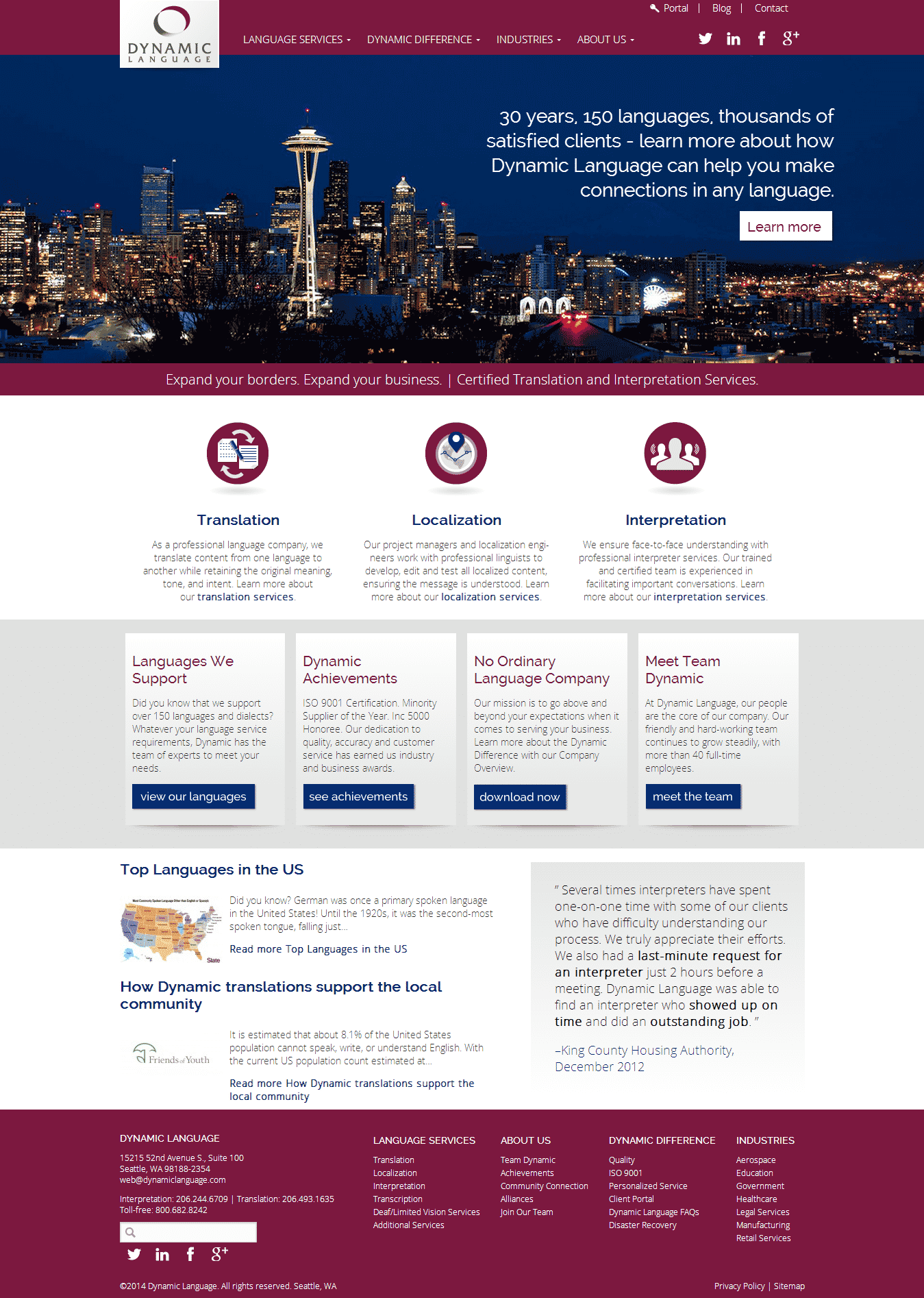 Dynamic Language website