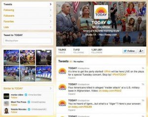 Today Show Twitter Profile