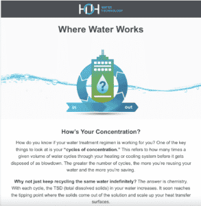 HOH Water Technology Sample Newsletter