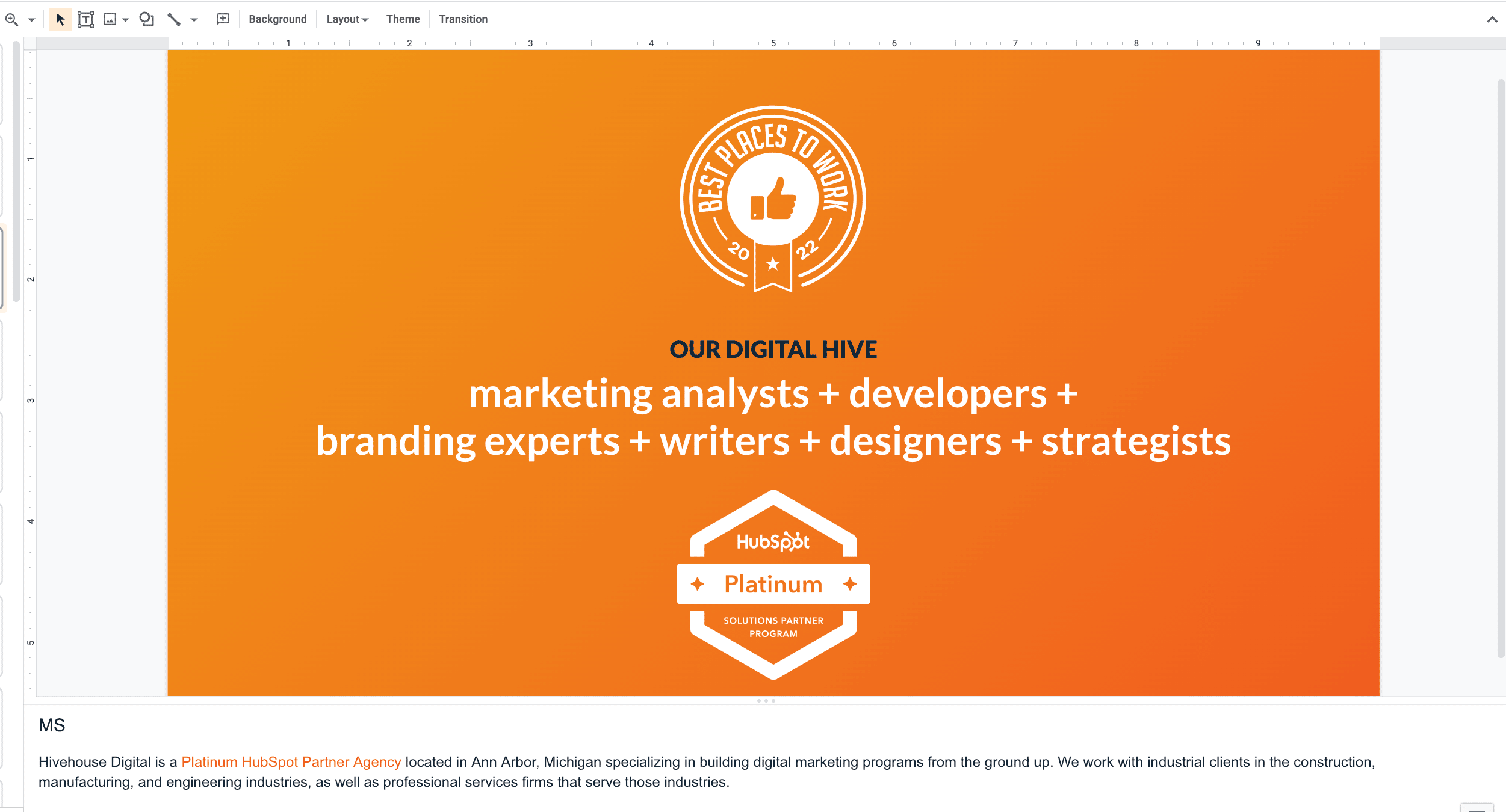 screenshot of webinar example with the best places to work and hubspot platinum logos 