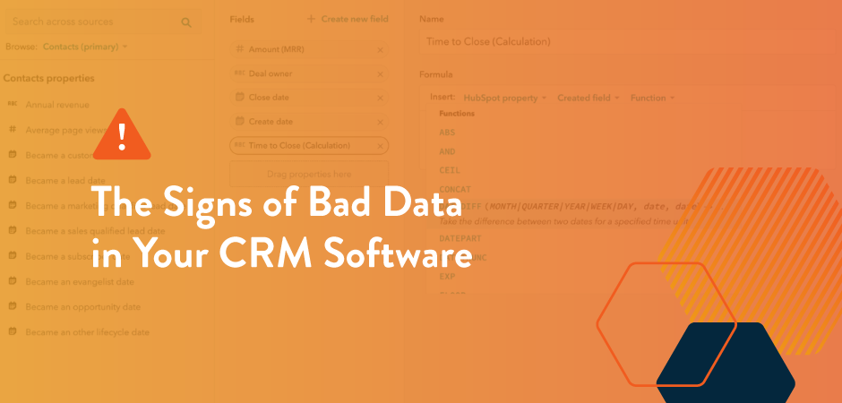 Featured image for “The Signs of Bad Data in Your CRM Software”